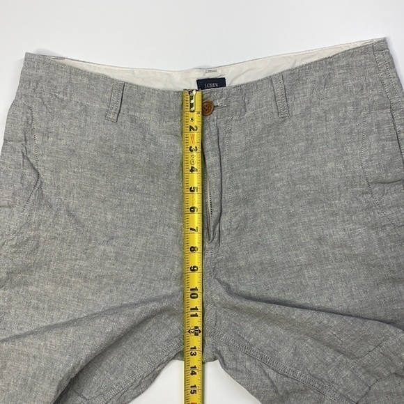 J. Crew Factory Grey Linen Blend Shorts 36W - Picture 4 of 8